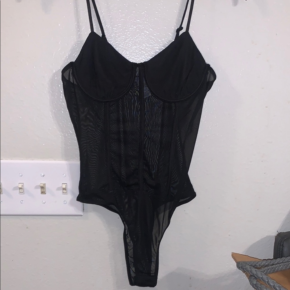 Black Sheer Bodysuit